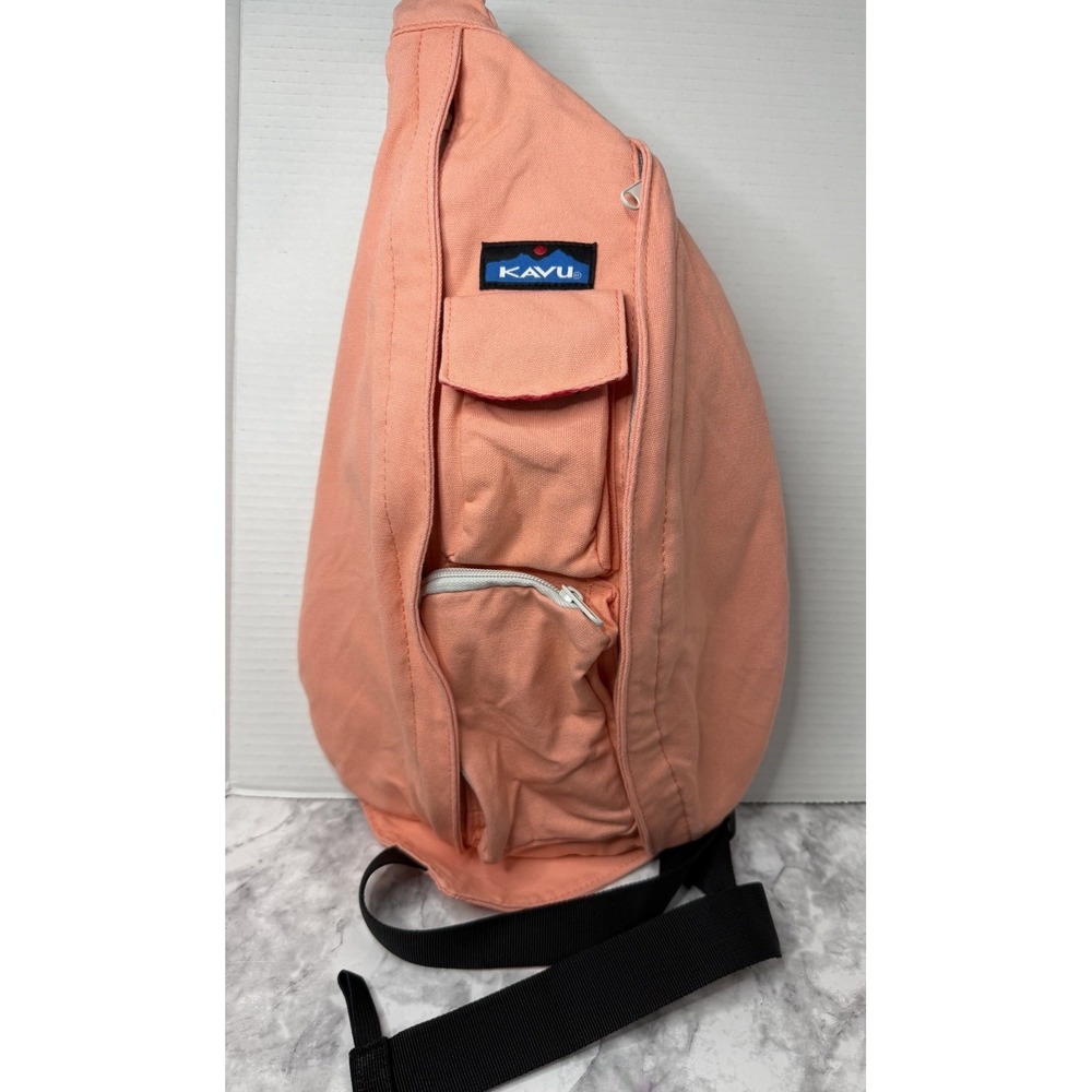 KAVU Original Rope Bag Sling Backpack - Coral Canvas - Crossbody